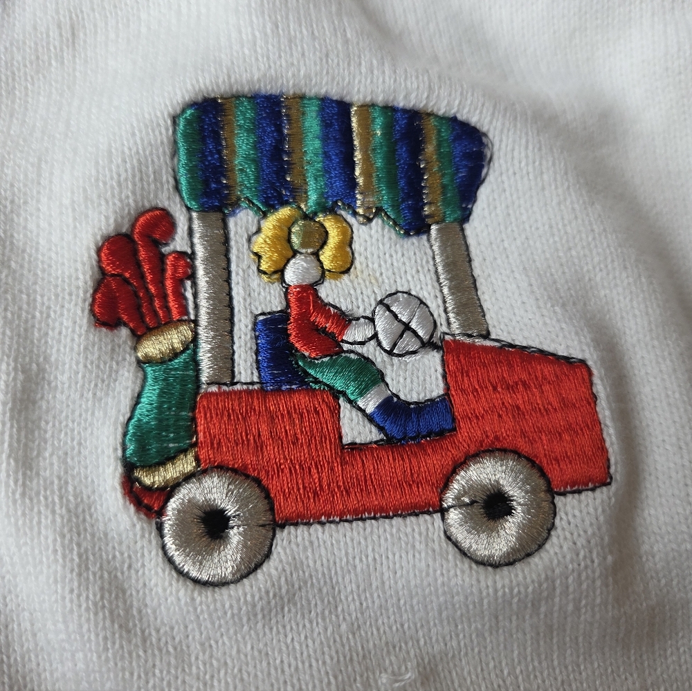 Vintage Bobbie C Embroidered Golf Patch Knit Cardigan Jacket Women Full Zip sz L - Picture 5 of 10